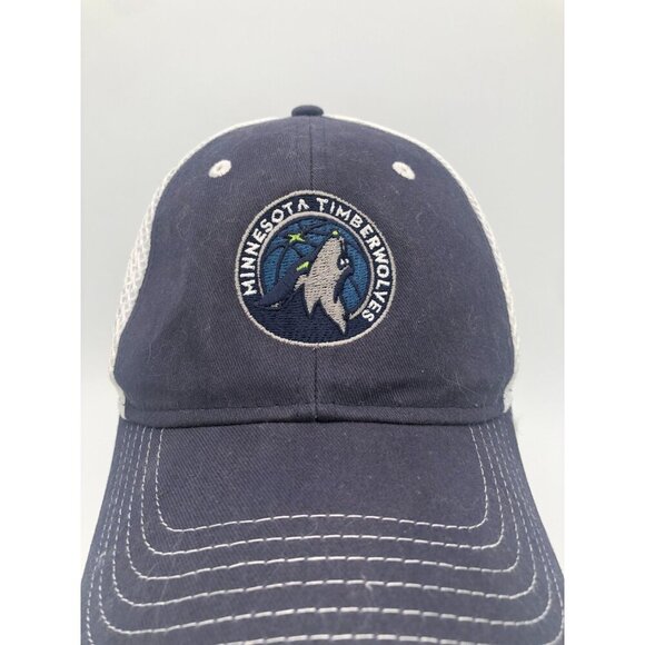 Minnesota Timberwolves Mesh Back Hat Embroidered Logo Strapback Cap One Size OS - Picture 1 of 7
